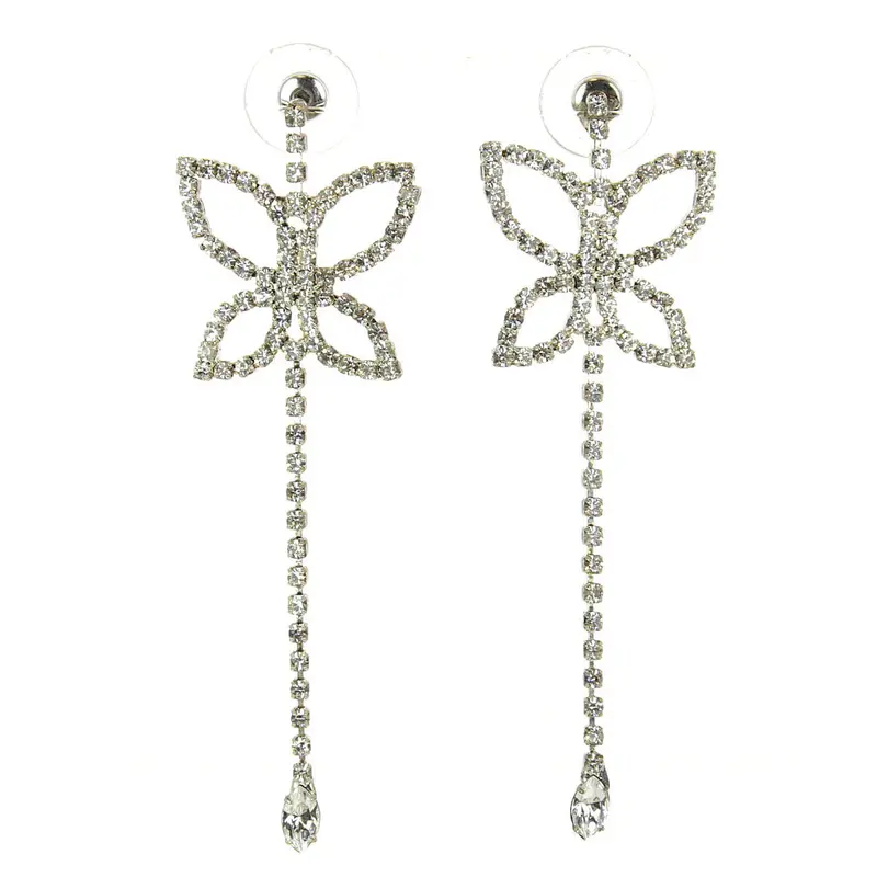 Rhinestone Butterfly Earrings 1