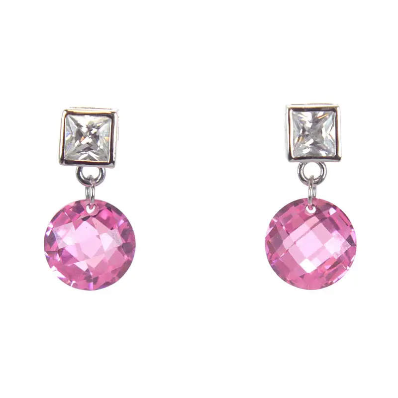 Rose-Cut Cubic Zirconia Earrings In Sterling Silver 1