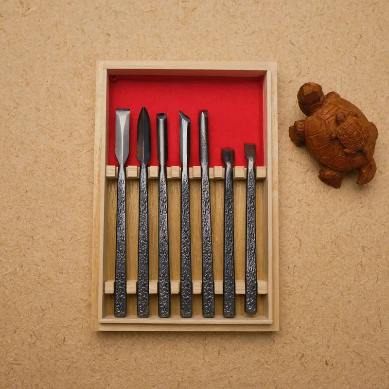 Ryu Hand-Carved 7-Piece Woodworking Tool Set 1