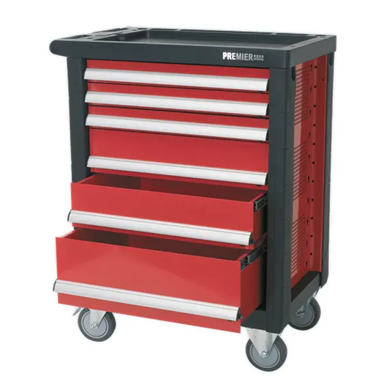 Sealey Ap2406 Compact 6-Drawer Rollcab Featuring Ball-Bearing Drawer Slides 1