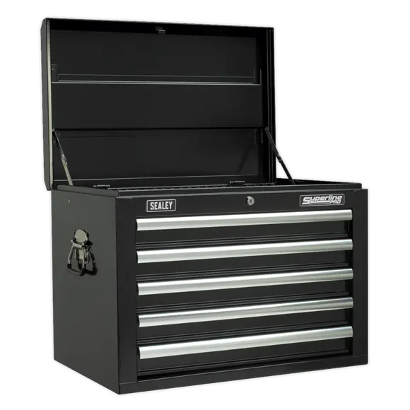Sealey Ap26059Tb 5-Drawer Top Chest With Ball-Bearing Slides – Black Finish 1