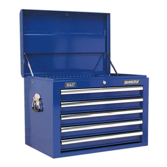 Sealey Ap26059Tc 5-Drawer Top Chest With Ball-Bearing Slides – Blue Finish 1