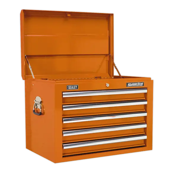 Sealey Ap26059To 5-Drawer Top Chest With Ball-Bearing Slides – Orange Finish 1