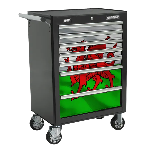 Sealey Ap26479Tbwales 7-Drawer Rollcab Kit Featuring Welsh Flag Design 1