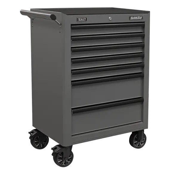 Sealey Ap26479Tg 7-Drawer Heavy-Duty Rollcab With Ball-Bearing Slides – Grey & Black 1