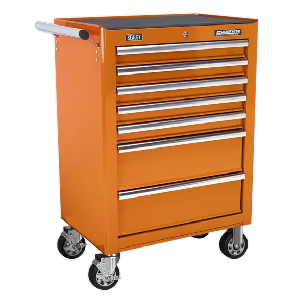 Sealey Ap26479To 7-Drawer Rolling Tool Cabinet – Vibrant Orange Finish 1