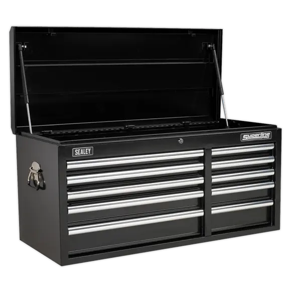 Sealey Ap41110B 10-Drawer Top Chest – Black Finish With Ball-Bearing Mechanism 1