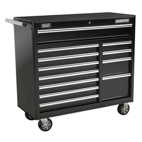 Sealey Ap41120B 12-Drawer Rollcab In Black With Premium Ball-Bearing Slides 1