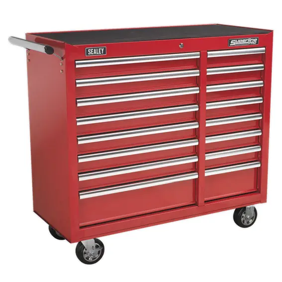 Sealey Ap41169 16-Drawer Red Rollcab Featuring Smooth Ball-Bearing Slides 1
