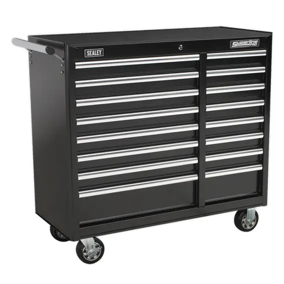 Sealey Ap41169B 16-Drawer Black Rollcab With Ball-Bearing Slides 1