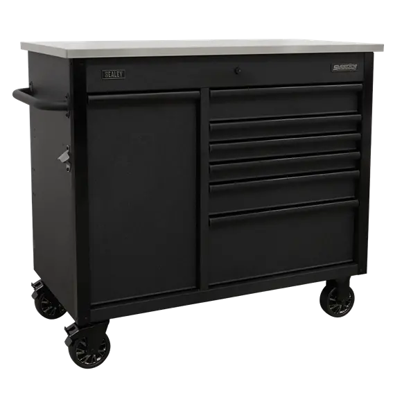 Sealey Ap4206Be 1120Mm Mobile Tool Cabinet With Dedicated Power Tool Charging Drawer 1