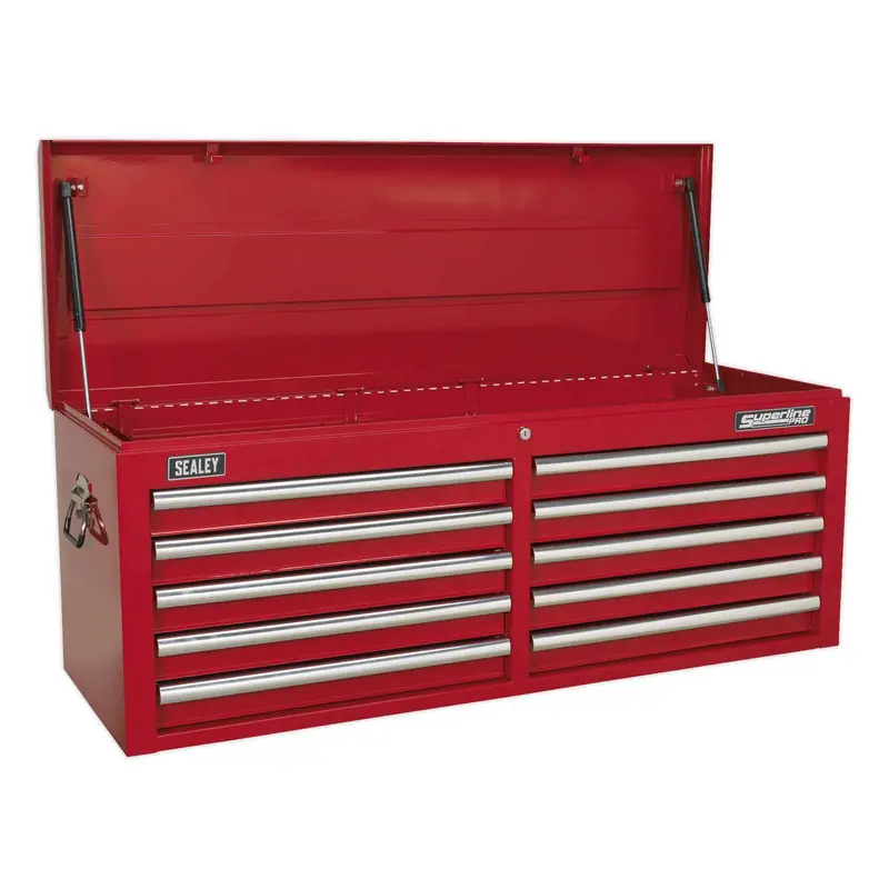 Sealey Ap5210T Red 10-Drawer Extra-Wide Top Tool Chest 1