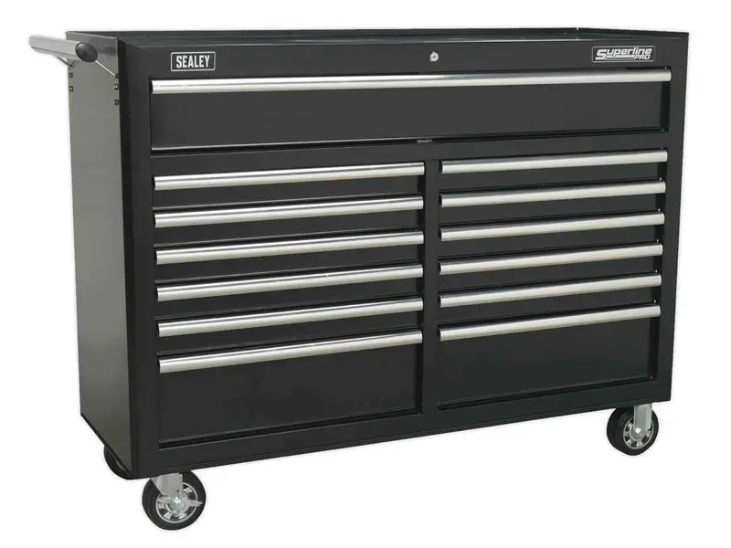 Sealey Ap5213Tb Black 13-Drawer Extra-Wide Mobile Roller Cabinet With Ball Bearing Slides 1