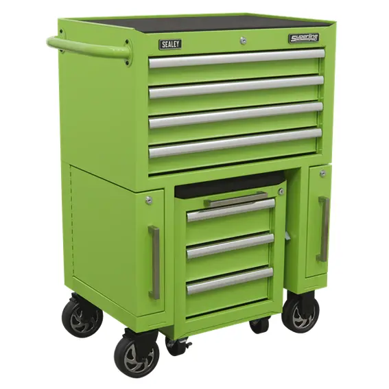 Sealey Ap556Cshv 4-Drawer Rollcab Paired With 3-Drawer Utility Seat 1
