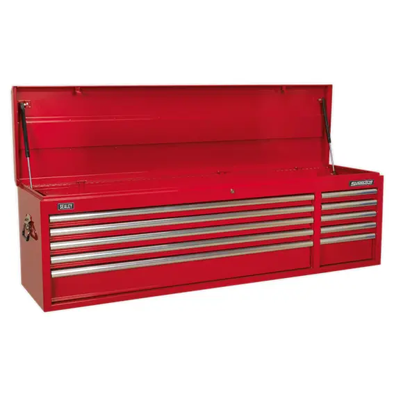 Sealey Ap6610 10-Drawer Top Chest With Ball-Bearing Slides (Red) 1
