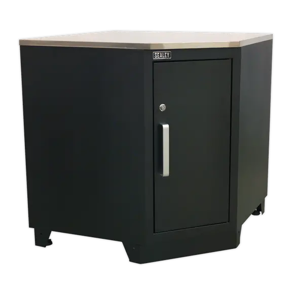 Sealey Apms15 930Mm Heavy-Duty Modular Corner Floor Cabinet With Wide Base 1