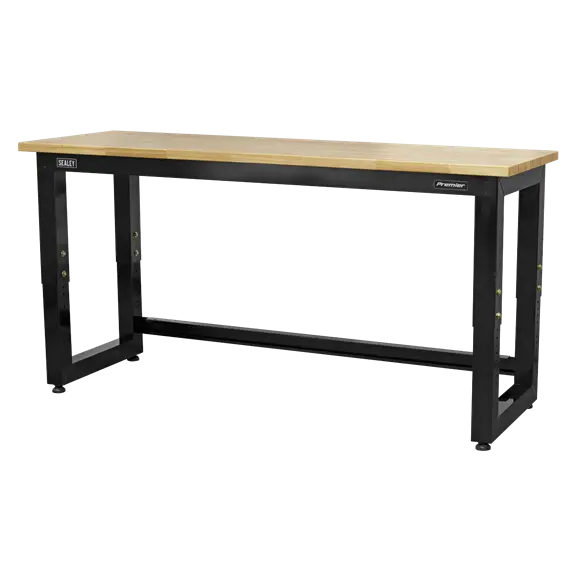Sealey Apms22 1830Mm Adjustable Heavy-Duty Steel Workbench With Solid Wooden Top 1