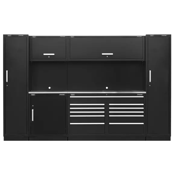 Sealey Apmscombo7Ss Premier 3.3M Stainless Steel Worktop Storage System 1