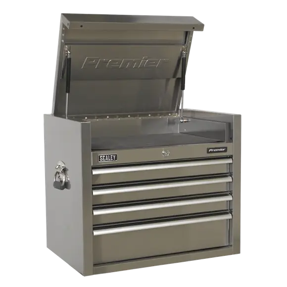 Sealey Ptb66004Ss 4-Drawer Stainless Steel Top Chest – Compact Heavy-Duty Design 1