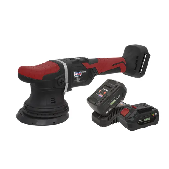 Sealey Sv20 20V Cordless Orbital Polisher Kit (125Mm) With Two Batteries 1