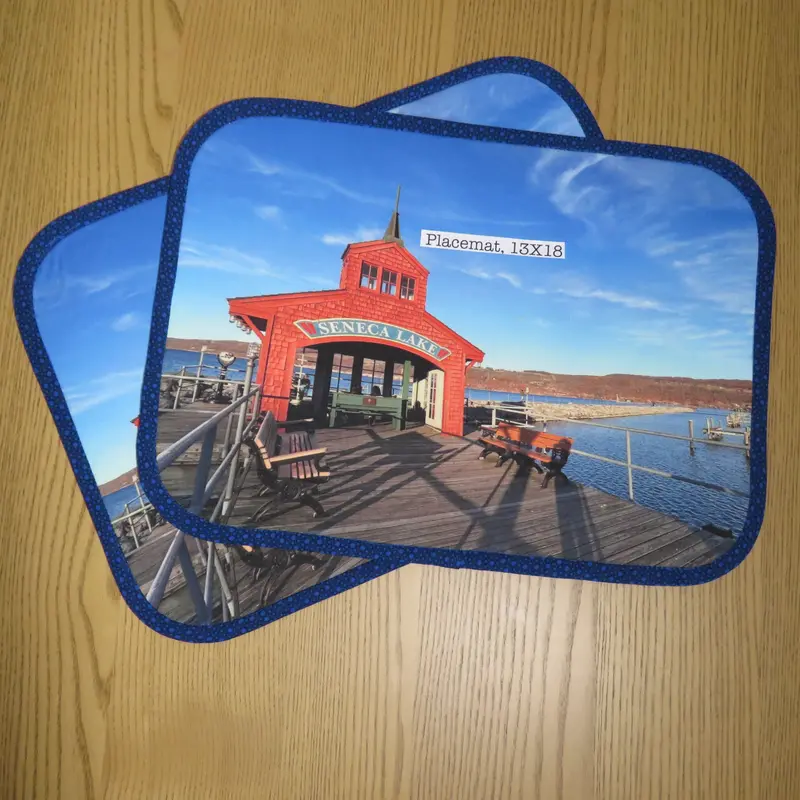 Seneca Lake Pier Matching Placemat Pair 1