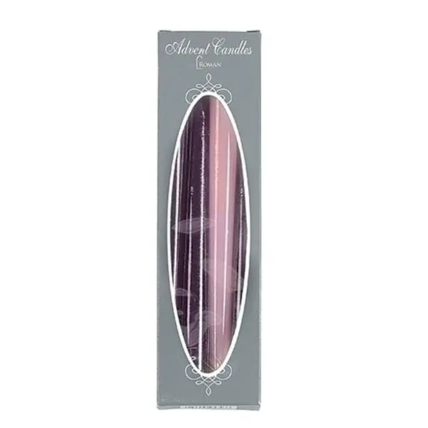 Set Of Four Traditional Advent Candles 1