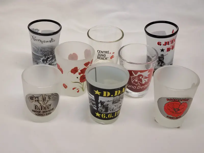Set Of Themed Shot Glasses – Assorted Military & Commemorative Designs 1