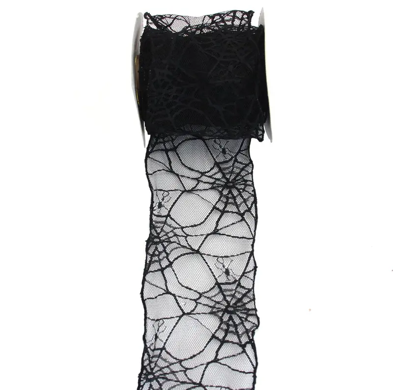 Spider Web Ribbon – Halloween-Themed Craft & Decor Trim 1
