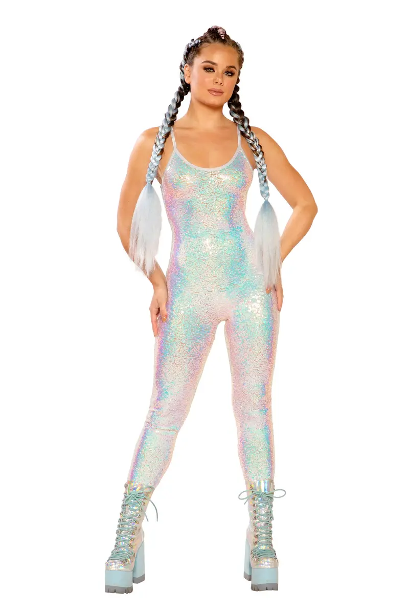 Stretch Sequin Catsuit – Sparkling Ff143 Full-Body Coverage 1