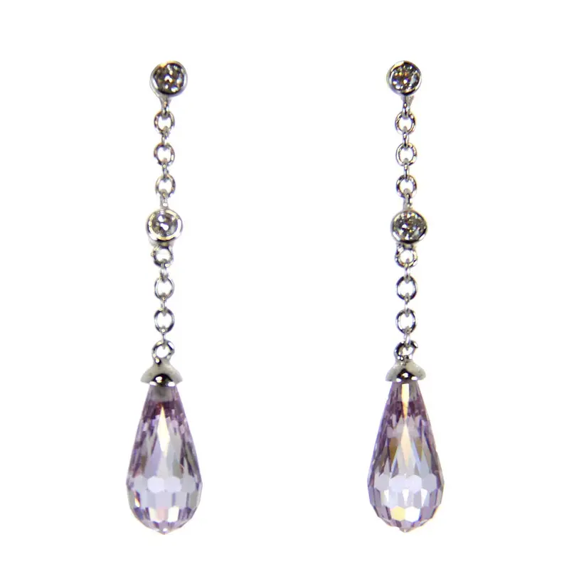 Tanzanite Gemstone Drop Earrings – Handcrafted In Sterling Silver 1