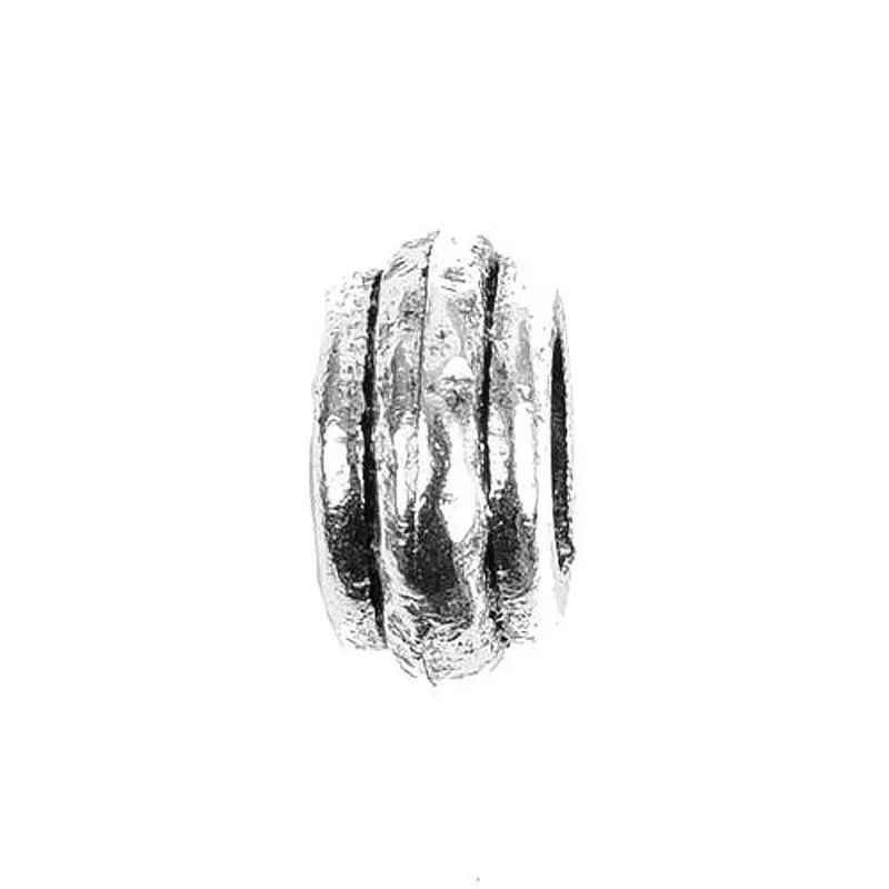 Textured Hammered Metal Spacer Charm 1
