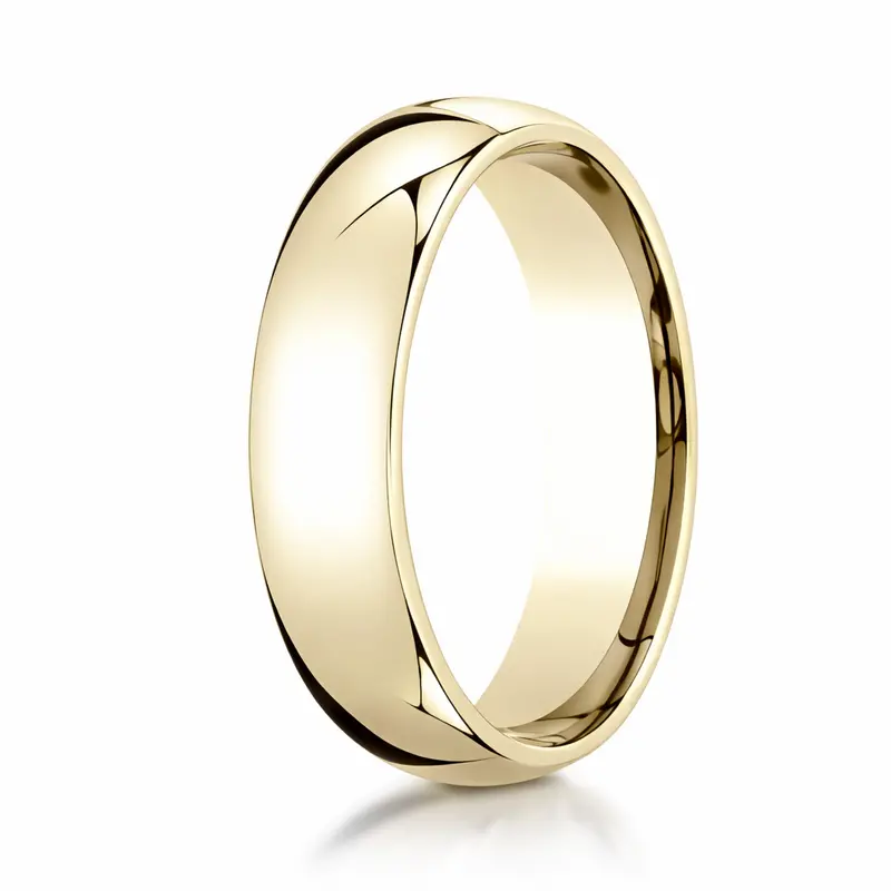 The Sutton Men'S 14K Yellow Gold Comfort-Fit Wedding Ring — 7Mm Domed & Lightweight 1