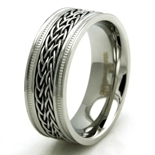 Titan Link Stainless Steel Double Curb Chain Ring – 8Mm 1