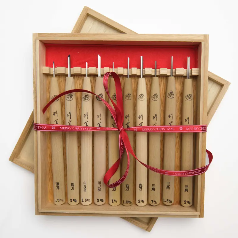 Tomo Netsuke Carving Chisel Set – 10-Piece Hand-Forged Collection 1