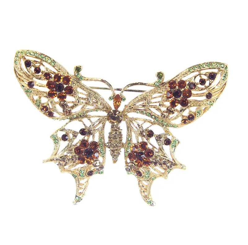 Topaz-Tone Butterfly Brooch 1