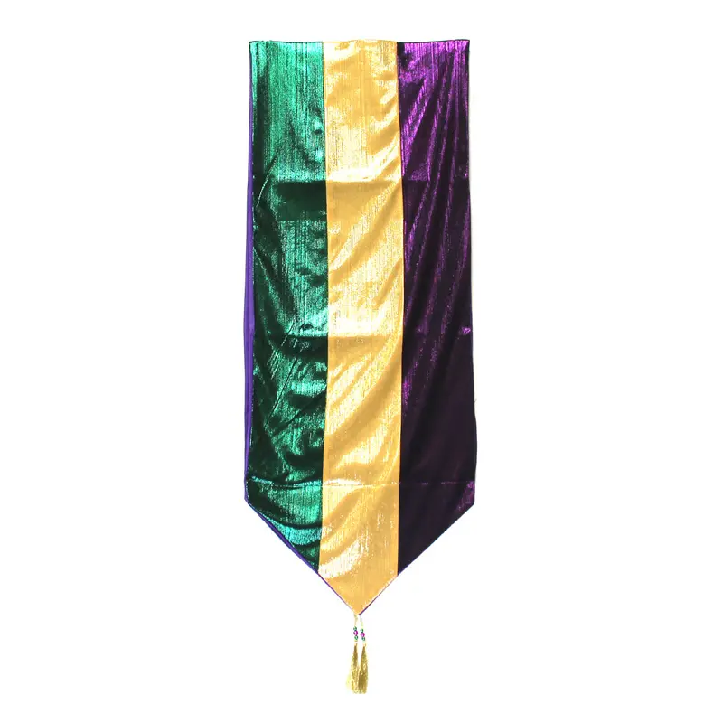 Tri-Color Mardi Gras Festive Table Runner 1