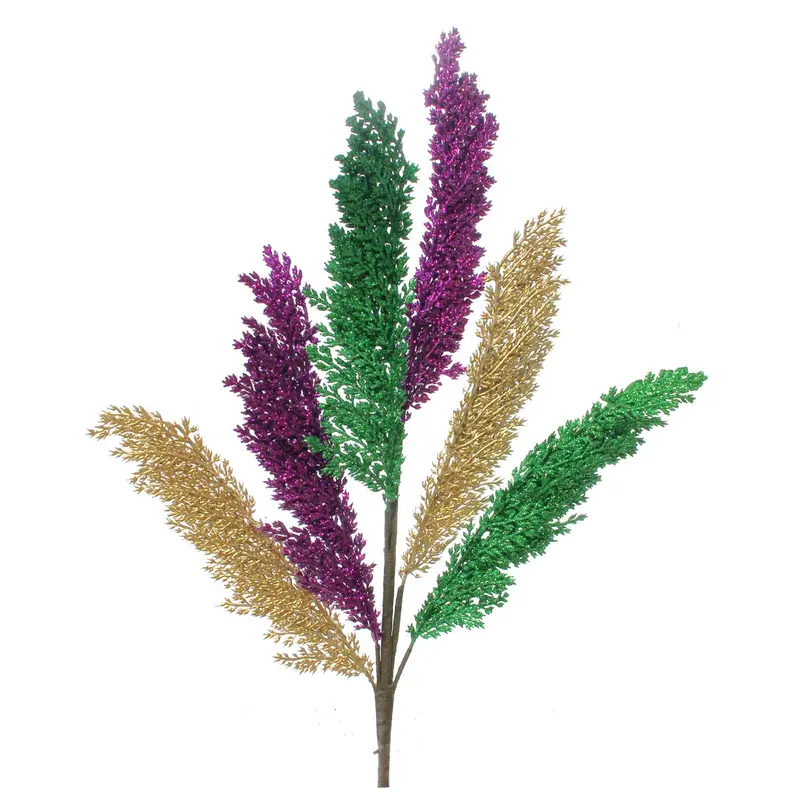 Tri-Color Mardi Gras Stem Decoration – 35-Inch Tall 1