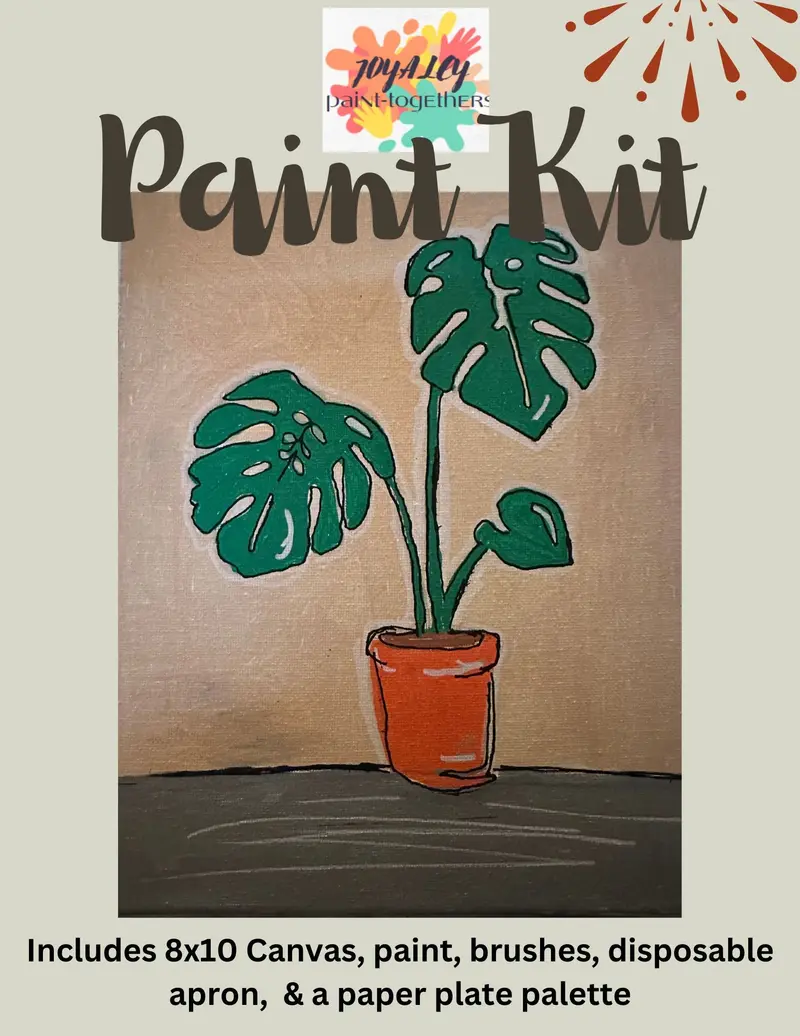 Tropical Monstera Leaf Painting Kit 1
