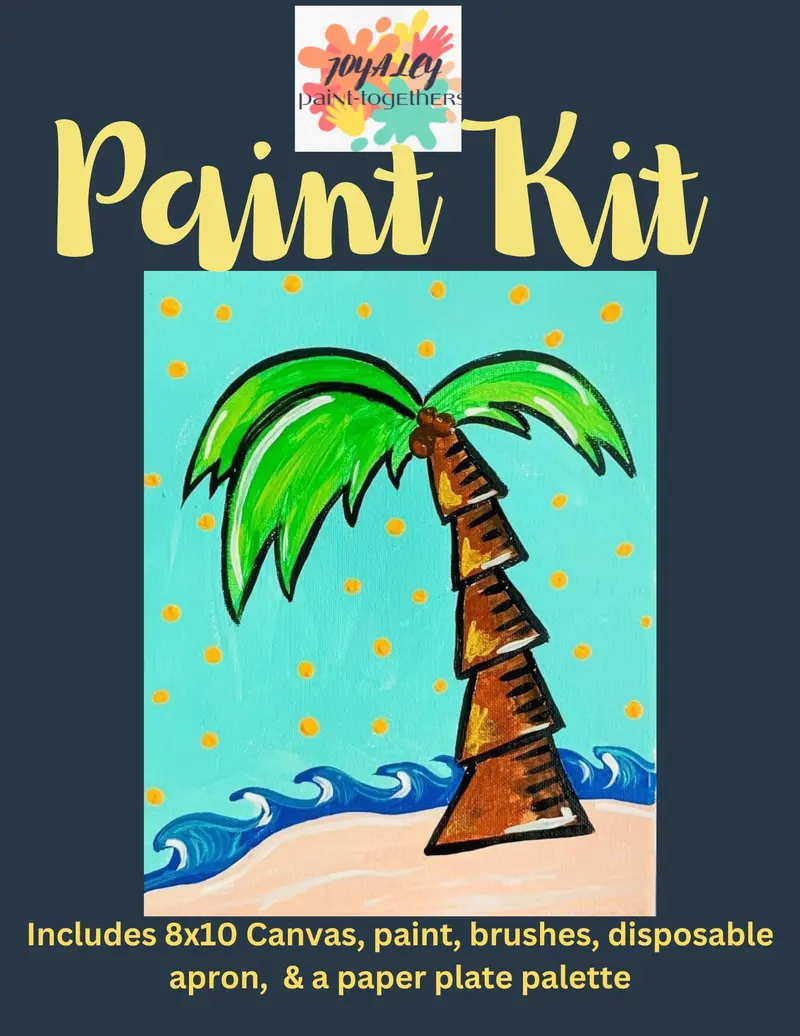 Tropical Tree Silhouette Painting Kit 1