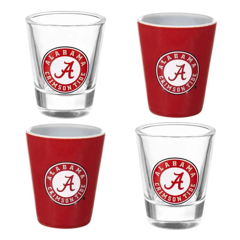 University Of Alabama 4-Piece Ceramic & Glass 2 Oz Mini Cup Set 1