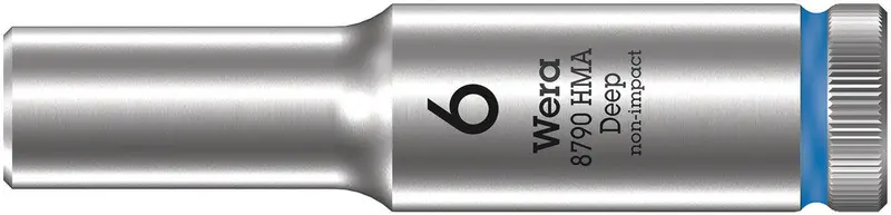 Wera 004503 6 Mm Deep-Profile Zyklop Socket – 1/4" Drive, Model 8790 Hma 1