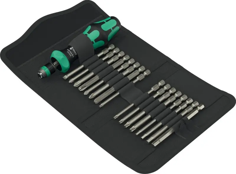 Wera 051530 Kraftform Kompakt 60 Ra-R – 17-Piece Ratchet Screwdriver Set 1