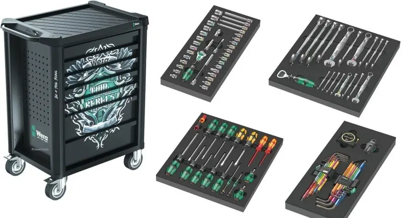 Wera 150130 Tool Rebel Roller Cabinet — 78-Piece Mobile Workshop Storage Unit (Model 9700) 1
