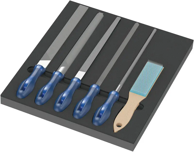 Wera 150183 Pferd File Set — 6-Piece With Custom Foam Insert (Model 9783) 1