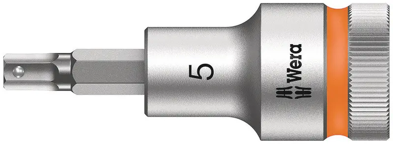 Wera 5Mm Hex-Plus Bit Socket With Zyklop Retention System – 1/2" Drive 1