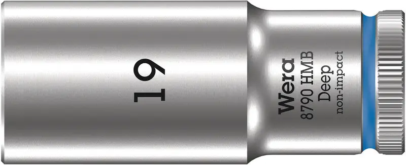 Wera 8790 Hmb Deep Zyklop Socket – 19Mm, 3/8" Drive 1
