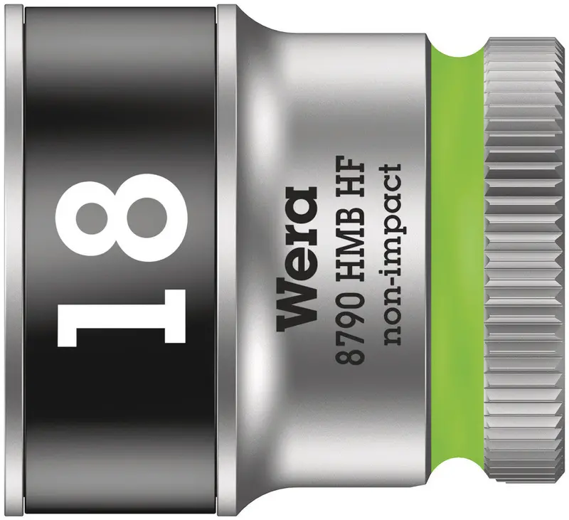 Wera 8790 Hmb Zyklop Socket – 18Mm, 3/8" Drive, Holding Function 1