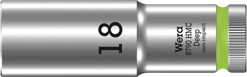 Wera 8790 Hmc Deep Zyklop Socket – 18Mm Drive, 1/2" Square 1
