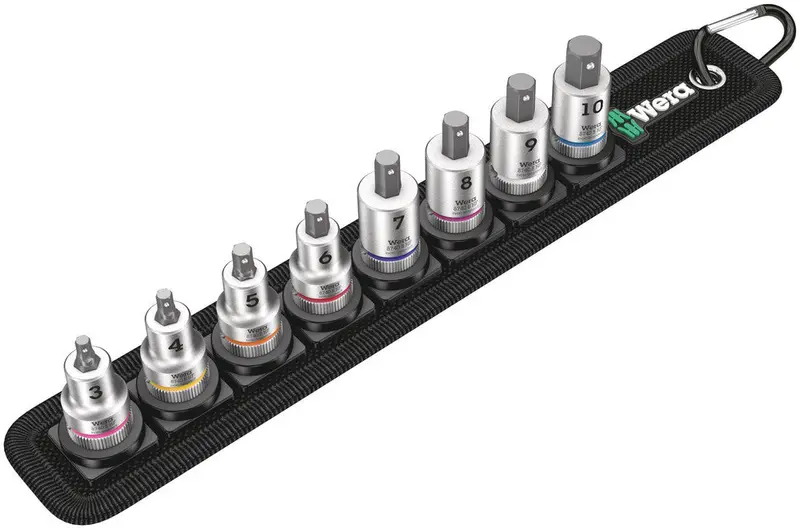 Wera Belt B Hex-Plus Bit-Socket Set – 8-Piece Zyklop Configuration, 3/8-Inch Drive 1