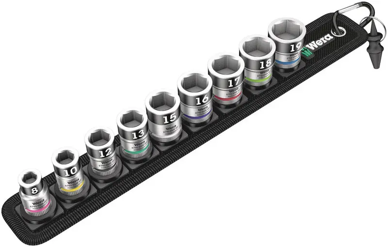 Wera Belt B Zyklop Socket Set – 10-Piece With Holding Function, 3/8-Inch Drive 1